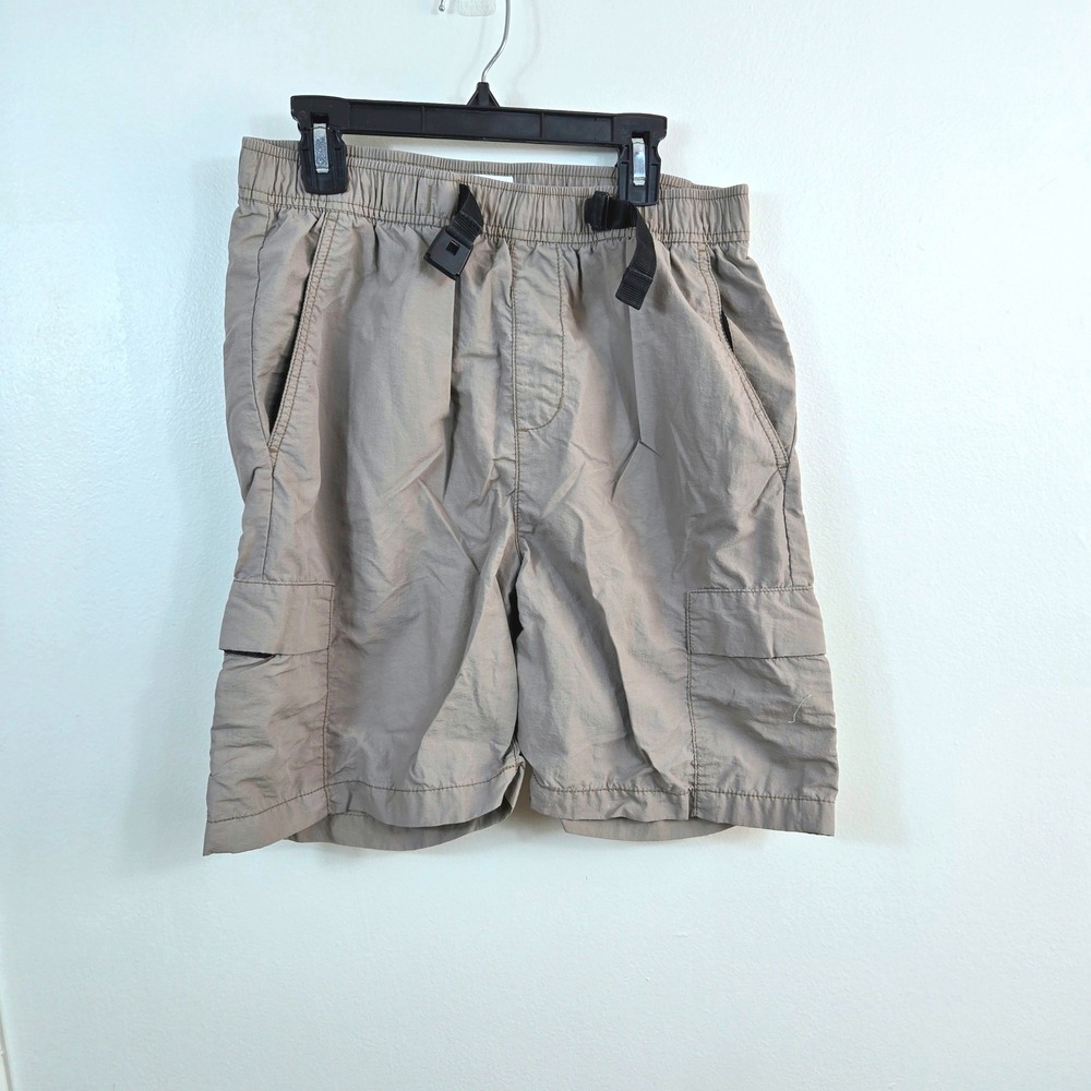 Old Navy Boy Tan Quick Dry Performance Black Buckle‎ Cargo Shorts XXL Gorpcore
